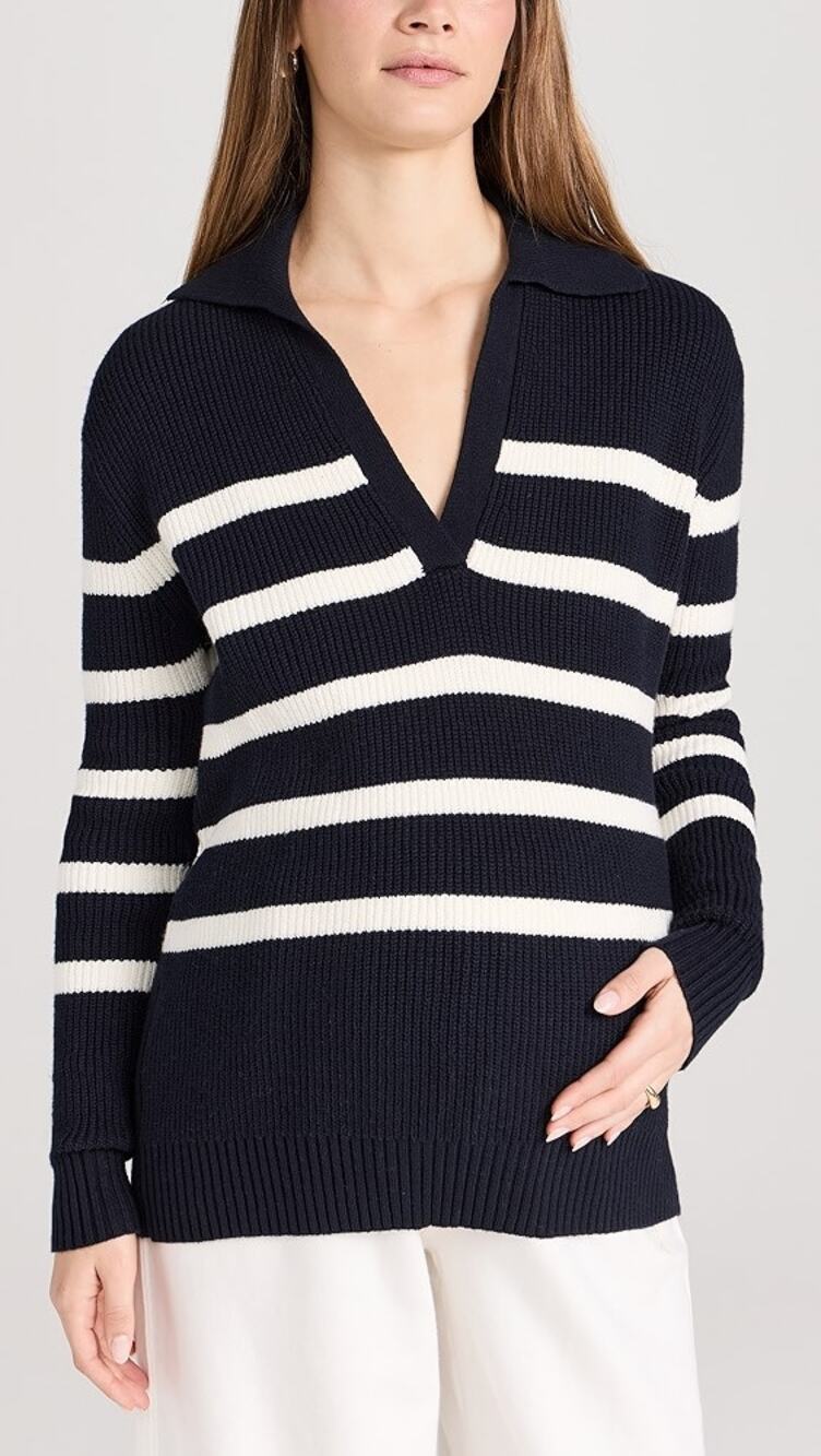 Hatch Maternity Striped Hannah Sweater